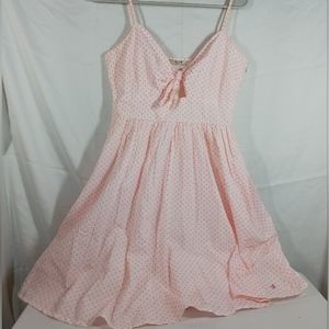 Jack Wills spaghetti strap pink polka dot Sundress